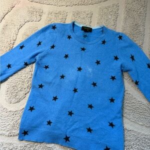 Charter Club Blue Sweater with Black Star Design